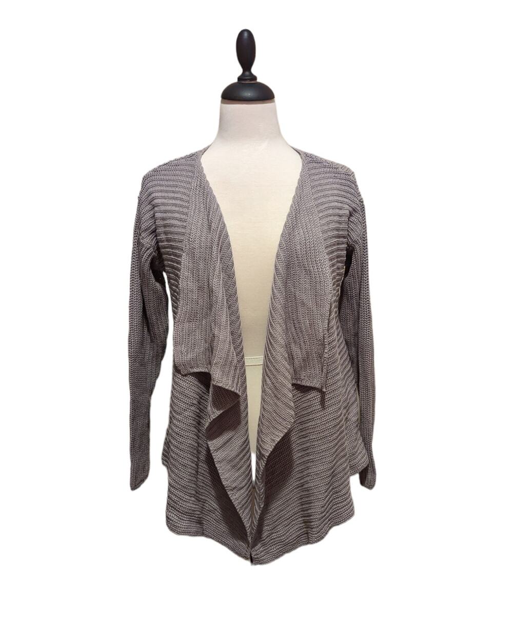 Milano Draping Open Front Cardigan Sweater Size L